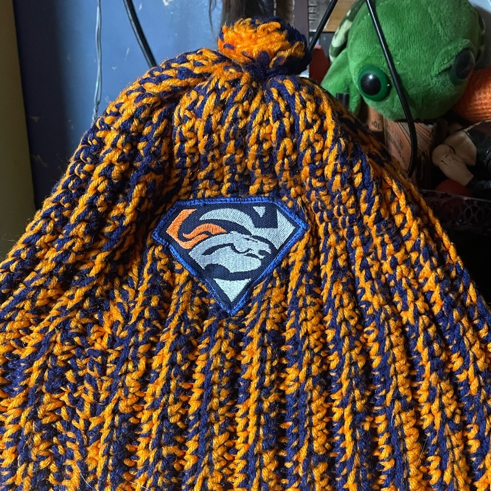 Hand made Denver Broncos Beanie